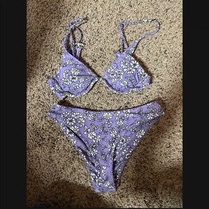 Purple Floral Bikini